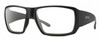 Profile View of Smith Optics Guides Choice S Designer Blue Light Blocking Eyeglasses in Matte Black Unisex Rectangle Full Rim Acetate 58 mm