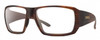 Profile View of Smith Optics Guides Choice S Designer Reading Eye Glasses in Matte Tortoise Havana Brown Gold Unisex Rectangle Full Rim Acetate 58 mm
