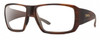 Profile View of Smith Optics Guides Choice S Designer Reading Eye Glasses in Matte Tortoise Havana Brown Gold Unisex Rectangle Full Rim Acetate 58 mm