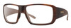 Profile View of Smith Optics Guides Choice S Designer Single Vision Prescription Rx Eyeglasses in Matte Tortoise Havana Brown Gold Unisex Rectangle Full Rim Acetate 58 mm