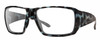 Profile View of Smith Optics Guides Choice S Designer Reading Eye Glasses in Sky Tortoise Havana Blue Black Marble Unisex Rectangle Full Rim Acetate 58 mm