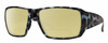 Profile View of Smith Optics Guides Choice S Designer Polarized Reading Sunglasses with Custom Cut Powered Sun Flower Yellow Lenses in Sky Tortoise Havana Blue Black Marble Unisex Rectangle Full Rim Acetate 58 mm