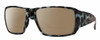Profile View of Smith Optics Guides Choice S Designer Polarized Reading Sunglasses with Custom Cut Powered Amber Brown Lenses in Sky Tortoise Havana Blue Black Marble Unisex Rectangle Full Rim Acetate 58 mm