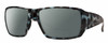 Profile View of Smith Optics Guides Choice S Designer Polarized Reading Sunglasses with Custom Cut Powered Smoke Grey Lenses in Sky Tortoise Havana Blue Black Marble Unisex Rectangle Full Rim Acetate 58 mm