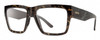 Profile View of Smith Optics Lineup Designer Reading Eye Glasses in Alpine Tortoise Havana Matte Brown Gold Unisex Square Full Rim Acetate 58 mm