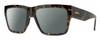 Profile View of Smith Optics Lineup Designer Polarized Sunglasses with Custom Cut Smoke Grey Lenses in Alpine Tortoise Havana Matte Brown Gold Unisex Square Full Rim Acetate 58 mm