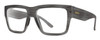 Profile View of Smith Optics Lineup Designer Reading Eye Glasses in Matte Gray Horn Marble Stripe Unisex Square Full Rim Acetate 58 mm