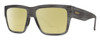 Profile View of Smith Optics Lineup Designer Polarized Reading Sunglasses with Custom Cut Powered Sun Flower Yellow Lenses in Matte Gray Horn Marble Stripe Unisex Square Full Rim Acetate 58 mm