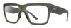 Profile View of Smith Optics Lineup Designer Blue Light Blocking Eyeglasses in Matte Moss Crystal Green Unisex Square Full Rim Acetate 58 mm