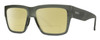 Profile View of Smith Optics Lineup Designer Polarized Reading Sunglasses with Custom Cut Powered Sun Flower Yellow Lenses in Matte Moss Crystal Green Unisex Square Full Rim Acetate 58 mm