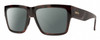 Profile View of Smith Optics Lineup Designer Polarized Sunglasses with Custom Cut Smoke Grey Lenses in Tortoise Havana Brown Gold Unisex Square Full Rim Acetate 58 mm