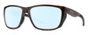 Profile View of Smith Optics Longfin Designer Blue Light Blocking Eyeglasses in Matte Tortoise Havana Brown Gold Unisex Wrap Full Rim Acetate 59 mm