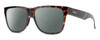 Profile View of Smith Optics Lowdown 2 Designer Polarized Reading Sunglasses with Custom Cut Powered Smoke Grey Lenses in Tortoise Havana Brown Gold Unisex Classic Full Rim Acetate 55 mm