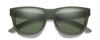 Front View of Smith Lowdown Slim 2 Unisex Sunglass Moss Crystal/PC CP Polarized Gray Geen 53mm