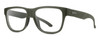 Profile View of Smith Optics Lowdown Slim 2 Designer Reading Eye Glasses with Custom Cut Powered Lenses in Matte Moss Crystal Green Unisex Classic Full Rim Acetate 53 mm