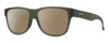 Profile View of Smith Optics Lowdown Slim 2 Designer Polarized Sunglasses with Custom Cut Amber Brown Lenses in Matte Moss Crystal Green Unisex Classic Full Rim Acetate 53 mm