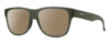 Profile View of Smith Optics Lowdown Slim 2 Designer Polarized Reading Sunglasses with Custom Cut Powered Amber Brown Lenses in Matte Moss Crystal Green Unisex Classic Full Rim Acetate 53 mm