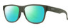 Profile View of Smith Optics Lowdown Slim 2 Designer Polarized Reading Sunglasses with Custom Cut Powered Green Mirror Lenses in Matte Moss Crystal Green Unisex Classic Full Rim Acetate 53 mm