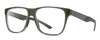 Profile View of Smith Optics Lowdown Steel Designer Blue Light Blocking Eyeglasses in Matte Moss Crystal Green/Gunmetal Unisex Classic Full Rim Acetate 56 mm