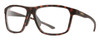 Profile View of Smith Optics Pinpoint Designer Reading Eye Glasses in Matte Tortoise Havana Brown Gold Unisex Square Full Rim Acetate 59 mm