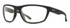 Profile View of Smith Optics Redding Designer Blue Light Blocking Eyeglasses in Matte Black Unisex Wrap Full Rim Acetate 65 mm