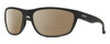 Profile View of Smith Optics Redding Designer Polarized Reading Sunglasses with Custom Cut Powered Amber Brown Lenses in Matte Black Unisex Wrap Full Rim Acetate 65 mm