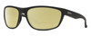 Profile View of Smith Optics Redding Designer Polarized Reading Sunglasses with Custom Cut Powered Sun Flower Yellow Lenses in Matte Black Unisex Wrap Full Rim Acetate 65 mm