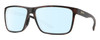Profile View of Smith Optics Riptide Designer Blue Light Blocking Eyeglasses in Matte Tortoise Havana Brown Gold Unisex Rectangle Full Rim Acetate 61 mm