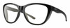 Profile View of Smith Optics Shoal Designer Reading Eye Glasses in Gloss Black Unisex Oval Full Rim Acetate 58 mm