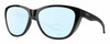 Profile View of Smith Optics Shoal Designer Progressive Lens Blue Light Blocking Eyeglasses in Gloss Black Unisex Oval Full Rim Acetate 58 mm