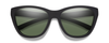 Front View of Smith Shoal Unisex Sunglasses in Black/Photochromic CP Polarized Gray Green 58mm