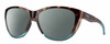 Profile View of Smith Optics Shoal Designer Polarized Sunglasses with Custom Cut Smoke Grey Lenses in Opal Fade Tortoise Havana Brown Gold Blue Unisex Oval Full Rim Acetate 58 mm