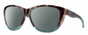 Profile View of Smith Optics Shoal Designer Polarized Reading Sunglasses with Custom Cut Powered Smoke Grey Lenses in Opal Fade Tortoise Havana Brown Gold Blue Unisex Oval Full Rim Acetate 58 mm