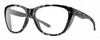 Profile View of Smith Optics Shoal Designer Reading Eye Glasses in Sky Tortoise Havana Blue Black Marble Unisex Oval Full Rim Acetate 58 mm
