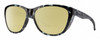 Profile View of Smith Optics Shoal Designer Polarized Reading Sunglasses with Custom Cut Powered Sun Flower Yellow Lenses in Sky Tortoise Havana Blue Black Marble Unisex Oval Full Rim Acetate 58 mm