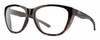 Profile View of Smith Optics Shoal Designer Reading Eye Glasses in Tortoise Havana Brown Gold Unisex Oval Full Rim Acetate 58 mm