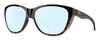Profile View of Smith Optics Shoal Designer Blue Light Blocking Eyeglasses in Tortoise Havana Brown Gold Unisex Oval Full Rim Acetate 58 mm