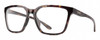 Profile View of Smith Optics Shoutout Designer Reading Eye Glasses in Tortoise Havana Brown Gold Unisex Retro Full Rim Acetate 57 mm