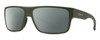 Profile View of Smith Optics Soundtrack Designer Polarized Sunglasses with Custom Cut Smoke Grey Lenses in Matte Moss Green Unisex Rectangle Full Rim Acetate 61 mm
