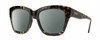 Profile View of Smith Optics Sway Designer Polarized Sunglasses with Custom Cut Smoke Grey Lenses in Vintage Tortoise Havana Brown Gold Ladies Cateye Full Rim Acetate 52 mm