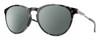 Profile View of Smith Optics Wander Designer Polarized Sunglasses with Custom Cut Smoke Grey Lenses in Sky Tortoise Havana Blue Black Marble Unisex Round Full Rim Acetate 55 mm