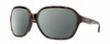 Profile View of Smith Optics Whitney Designer Polarized Reading Sunglasses with Custom Cut Powered Smoke Grey Lenses in Tortoise Havana Brown Gold Ladies Oversized Full Rim Acetate 61 mm