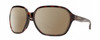 Profile View of Smith Optics Whitney Designer Polarized Reading Sunglasses with Custom Cut Powered Amber Brown Lenses in Tortoise Havana Brown Gold Ladies Oversized Full Rim Acetate 61 mm