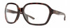 Profile View of Smith Optics Whitney Designer Reading Eye Glasses in Tortoise Havana Brown Gold Ladies Oversized Full Rim Acetate 61 mm