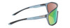 Side View of Smith Boomtown Sunglasses Crystal Blue/Photochromic ChromaPop Green Mirror 99 mm