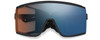 Front View of Smith Pursuit Mens Sunglasses Black/ChromaPop PC Brown To Gray Blue Mirror 148mm