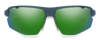 Front View of Smith Resolve Unisex Sunglass Blue Grey/Photochromic ChromaPop Green Mirror 70mm