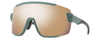 Profile View of Smith Wildcat Unisex Sunglass Green/Photochromic ChromaPop Rose Gold Mirror 99mm