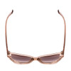Top View of SITO SHADES ALLNIGHTER Cat Eye Sunglasses in Pink Crystal/Rosewood Gradient 56mm