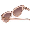 Close Up View of SITO SHADES ALLNIGHTER Cat Eye Sunglasses in Pink Crystal/Rosewood Gradient 56mm
